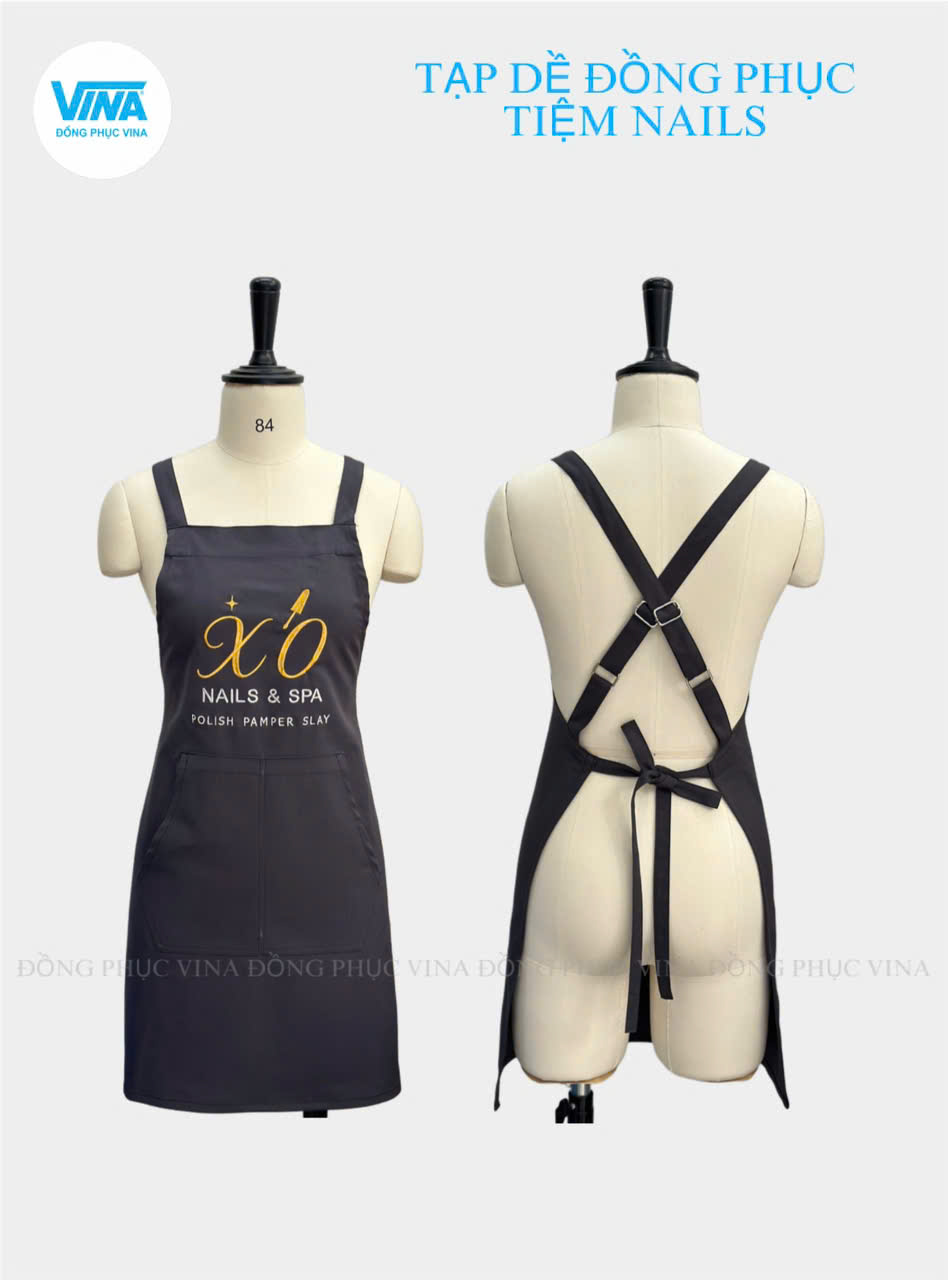 Tạp dề nails spa XO