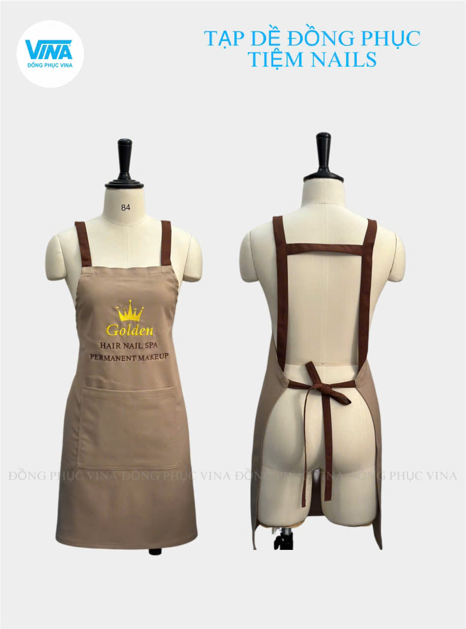 Tạp dề golden hair nail spa