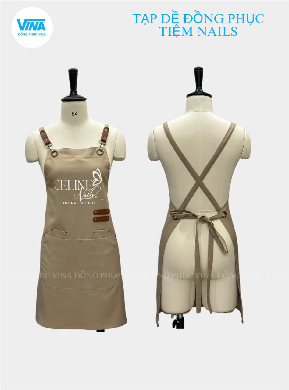 Tạp dề nail studio Celine