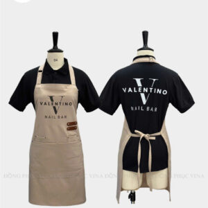 Tạp dề tiệm nail Valentino