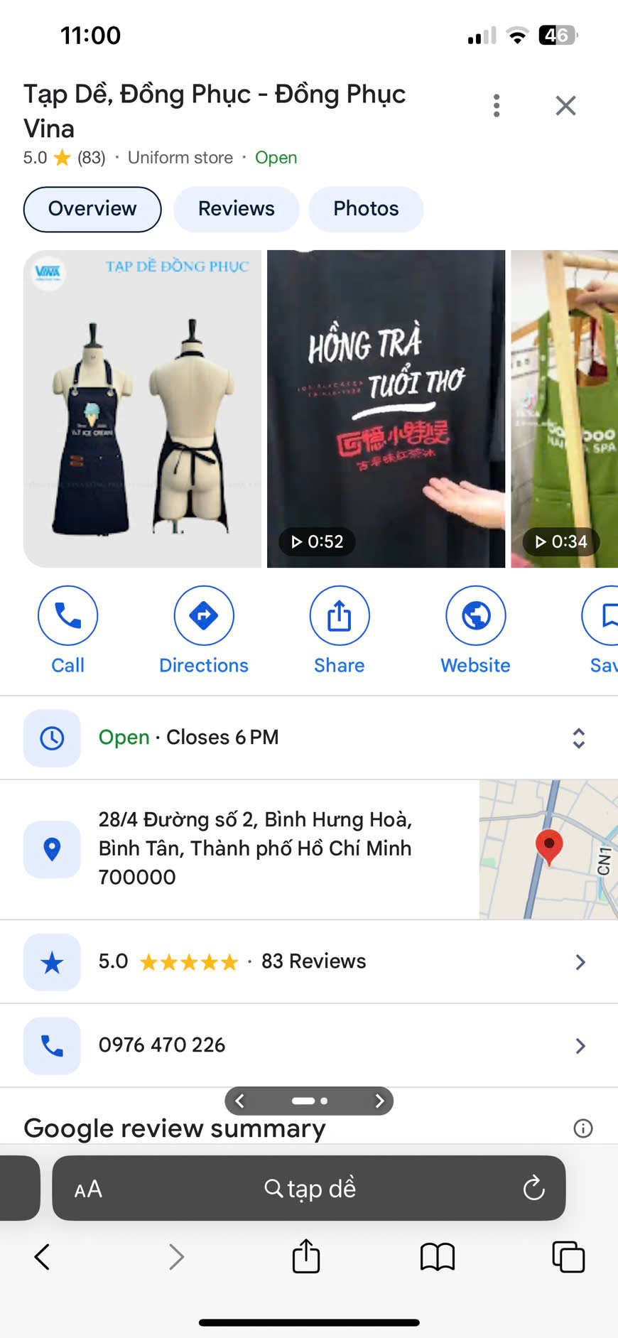 Đồng Phục Vina - xưởng may tạp dề nail TPHCM